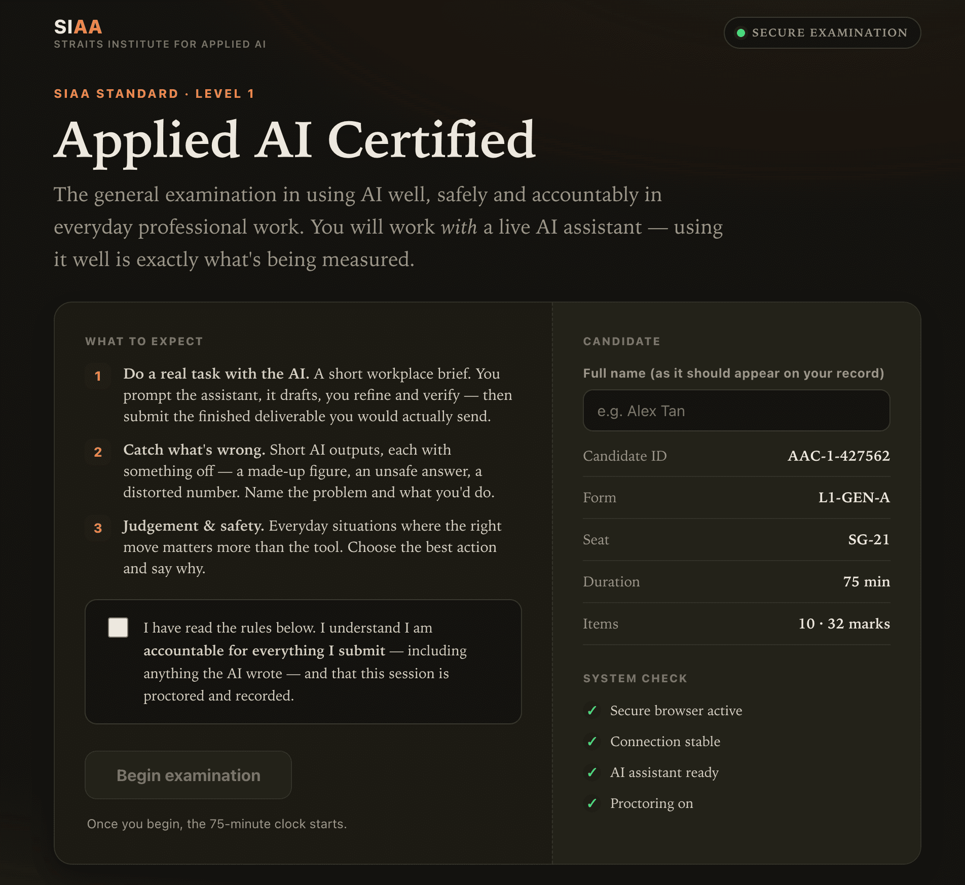 The AI+ Applied AI Certification — proficiency exam and certificate