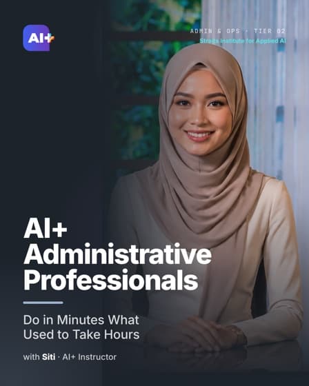 AI+ Administrative Professionals — course cover